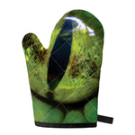 Green Snake Eye Print Single Oven Mitt