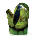 Green Snake Eye Print Single Oven Mitt