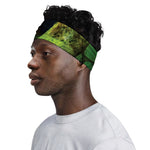 Green Snake Eye Print Sports Headband
