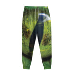 Green Snake Eye Print Sweatpants