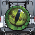 Green Snake Eye Print Tire Cover