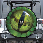 Green Snake Eye Print Tire Cover With Camera Hole