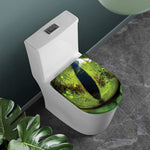 Green Snake Eye Print Toilet Lid Cover
