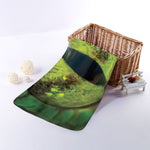 Green Snake Eye Print Towel