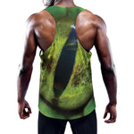 Green Snake Eye Print Training Tank Top
