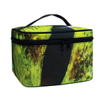 Green Snake Eye Print Travel Makeup Bag