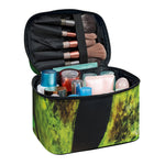 Green Snake Eye Print Travel Makeup Bag