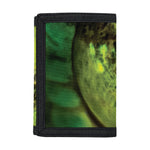 Green Snake Eye Print Trifold Wallet