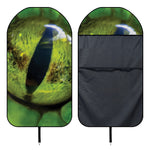 Green Snake Eye Print Waterproof Car Seat Cover