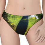 Green Snake Eye Print Women's Thong