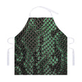 Green Snakeskin Print Adjustable Apron