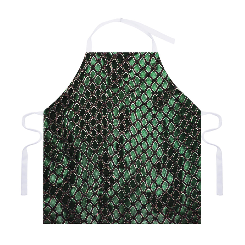 Green Snakeskin Print Adjustable Apron