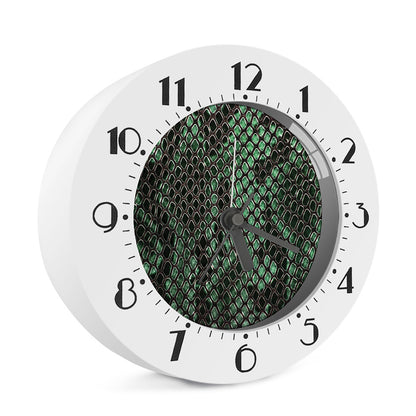 Green Snakeskin Print Alarm Clock