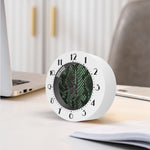 Green Snakeskin Print Alarm Clock