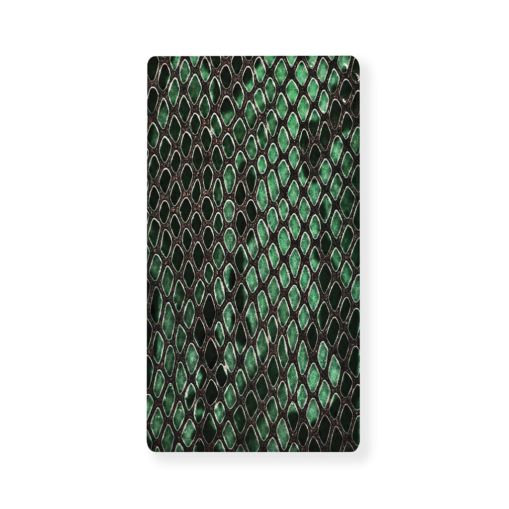 Green Snakeskin Print Baby Crib Sheet