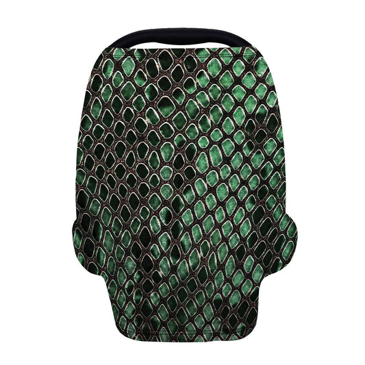 Green Snakeskin Print Baby Seat Cover