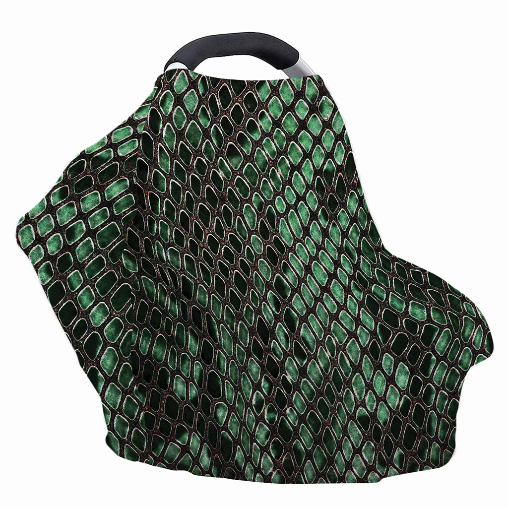 Green Snakeskin Print Baby Seat Cover