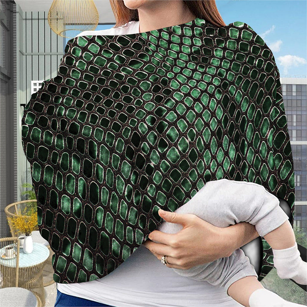 Green Snakeskin Print Baby Seat Cover