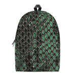 Green Snakeskin Print Backpack