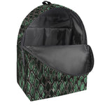 Green Snakeskin Print Backpack