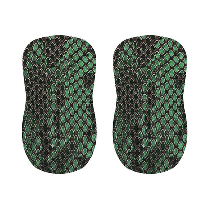 Green Snakeskin Print Bar Stool Covers