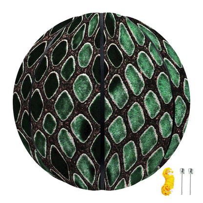Green Snakeskin Print Basketball