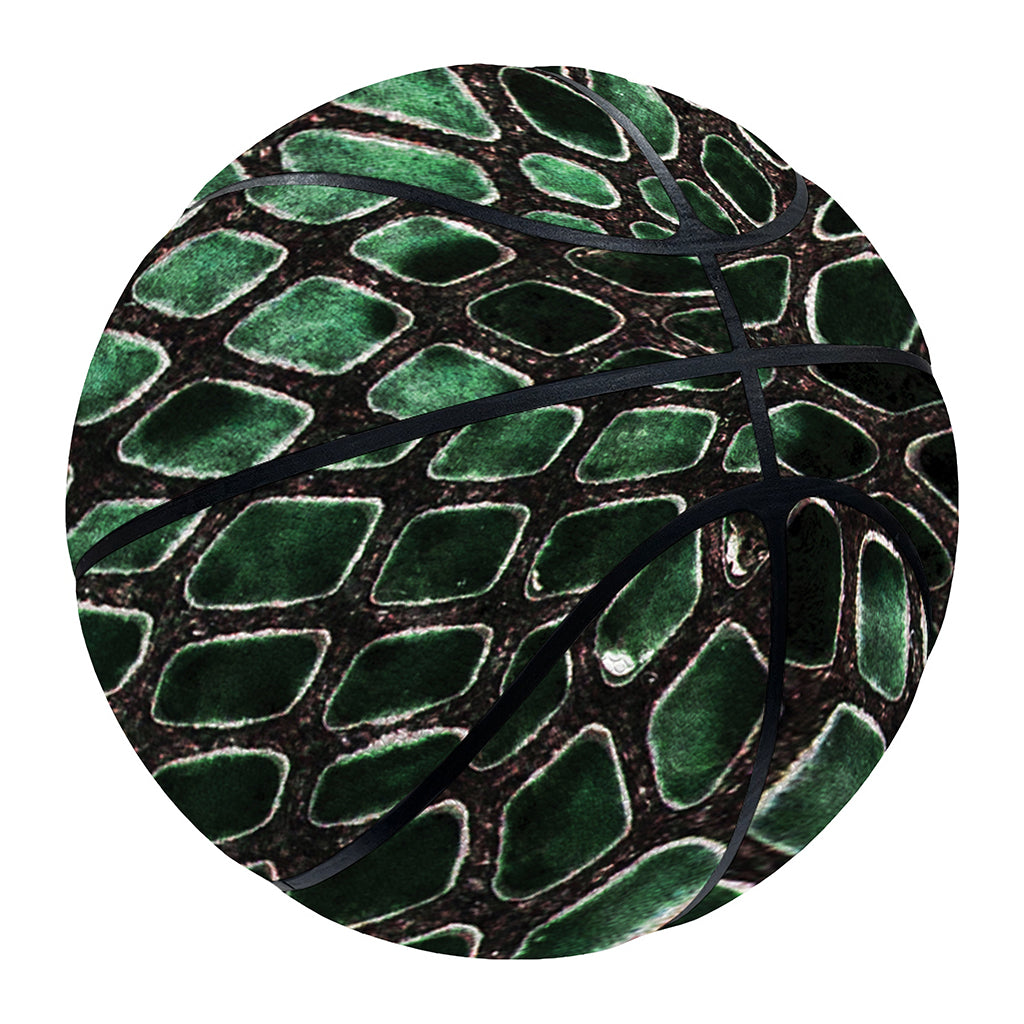 Green Snakeskin Print Basketball