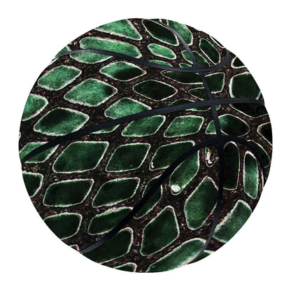 Green Snakeskin Print Basketball