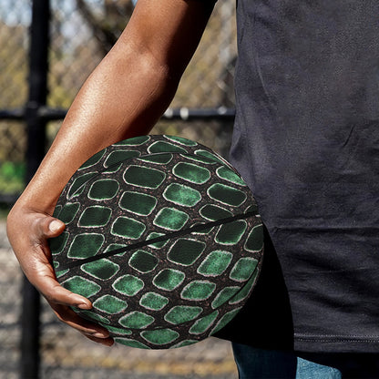 Green Snakeskin Print Basketball