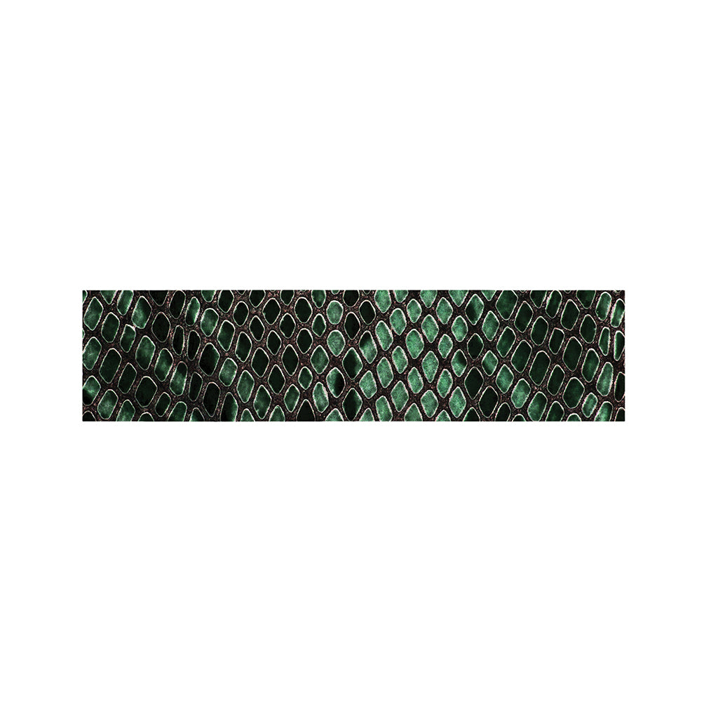 Green Snakeskin Print Bed Runner