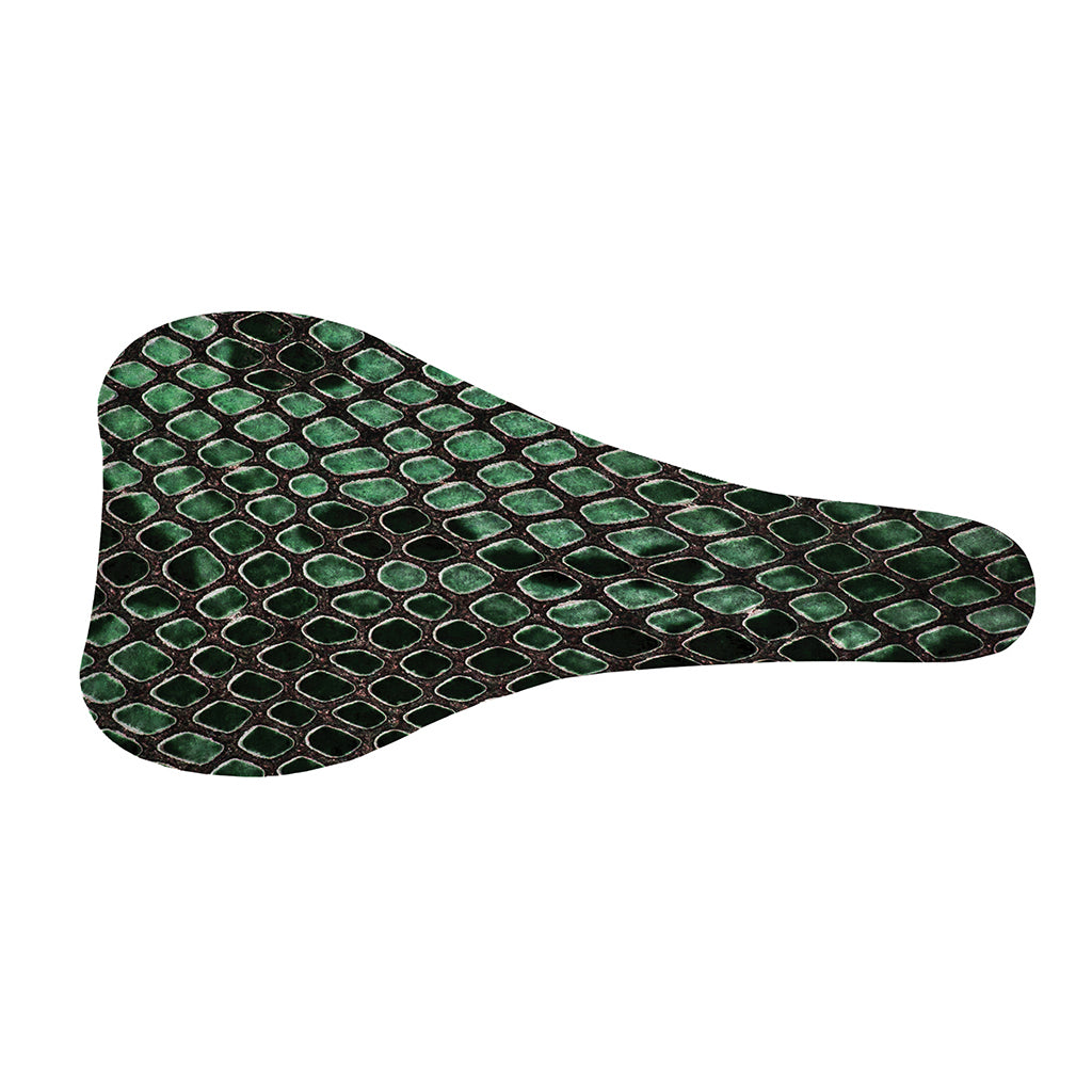 Green Snakeskin Print Bicycle Seat Cover
