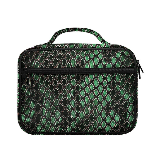 Green Snakeskin Print Briefcase Bible Bag