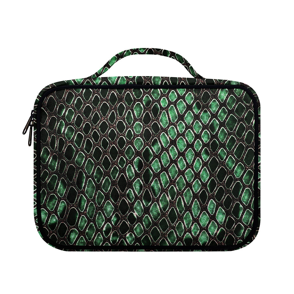 Green Snakeskin Print Briefcase Bible Bag