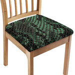Green Snakeskin Print Chair Cushion Cover