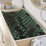 Green Snakeskin Print Changing Pad Cover