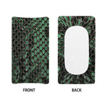 Green Snakeskin Print Changing Pad Cover