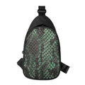 Green Snakeskin Print Sling Bag