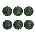 Green Snakeskin Print Coaster Set
