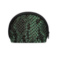 Green Snakeskin Print Coin Purse
