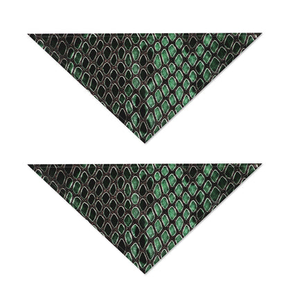 Green Snakeskin Print Dog Bandana