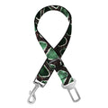 Green Snakeskin Print Dog Seat Belt