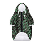 Green Snakeskin Print Dog Zip Up Hoodie