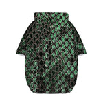 Green Snakeskin Print Dog Zip Up Hoodie