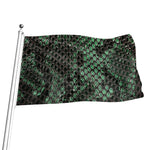 Green Snakeskin Print Flag