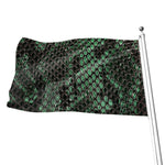 Green Snakeskin Print Flag