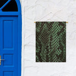 Green Snakeskin Print Garden Flag
