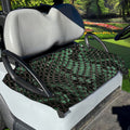Green Snakeskin Print Golf Cart Seat Cover