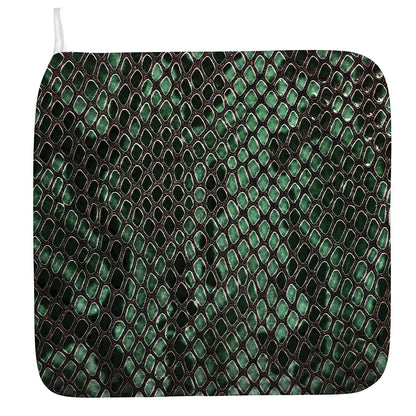 Green Snakeskin Print Hand Towel