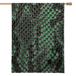 Green Snakeskin Print House Flag