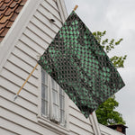 Green Snakeskin Print House Flag